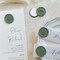 Wax Seal Stickers - Rosemary Wedding Invitation Envelope Seal Stickers, 50 Pcs Self Adhesive Olive Green Stickers, Perfect for Invitation, Envelopes, Gift Wrapping, Christmas